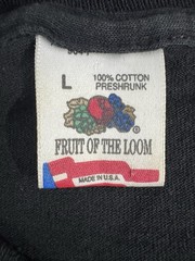 Vtg Fruit of the Loom Florida Neon On Black TShirt Adult Large Single Stitch 90s