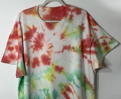 Athletic Works Shirt Men’s Sz 2XL Colorful Tie Dyed Cotton Casual Beach Crew