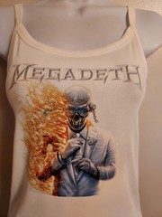Megadeth tank top flames design Megadeth cropped tank top ribbed Megadeth Shirt
