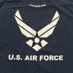 Vintage U.S. Air Force Shirt Mens Large Blue USA Murina Short Sleeve Military