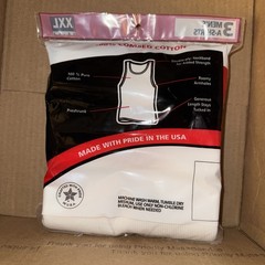 Famous Brand Men’s A-Shirts XXL (50-52) White NEW IN PACKAGE. 3 Pk