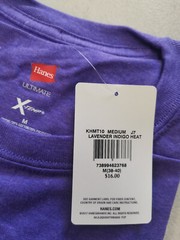 Hanes Ultimate X-Temp Short Sleeve T-Shirt LAVENDER – M – Cooling Wicking
