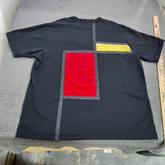 Frost Origins Mens 3X Black Mondrian Color Block Velvet Patch Streetwear T-Shirt