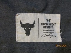 THE ROCK PAY YOUR DUES DWAYNE JOHNSON BRAHMA BULL UNDER ARMOUR L/S T-SHIRT SM