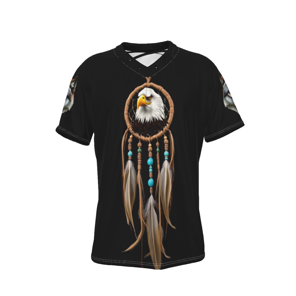 Native Indian Dreamcatcher Eagle T-shirt /Men’s/Women’s, Front & Back Image Tee.