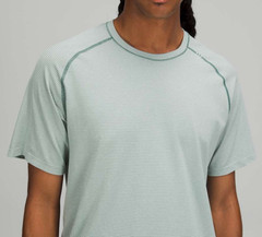 Lululemon Metal Vent Tech 2.0 teal white striped T shirt Mens M