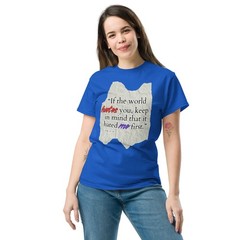 Christian Shirt Biblical Quote Shirt John 15:18 Scripture Tee Pastor Gift