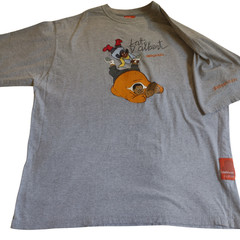 Vintage Y2K Platinum FUBU Fat Albert and Russell Mens L Gray Hip Hop T Shirt