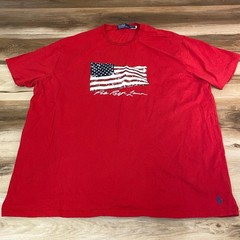 Polo Ralph Lauren T Shirt Red American Flag Graphic T Shirt Men’s 2XB Pony