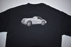 Vtg Jaguar XK 150 (car on back) Black T Shirt Size M with Jaguar Neck Label