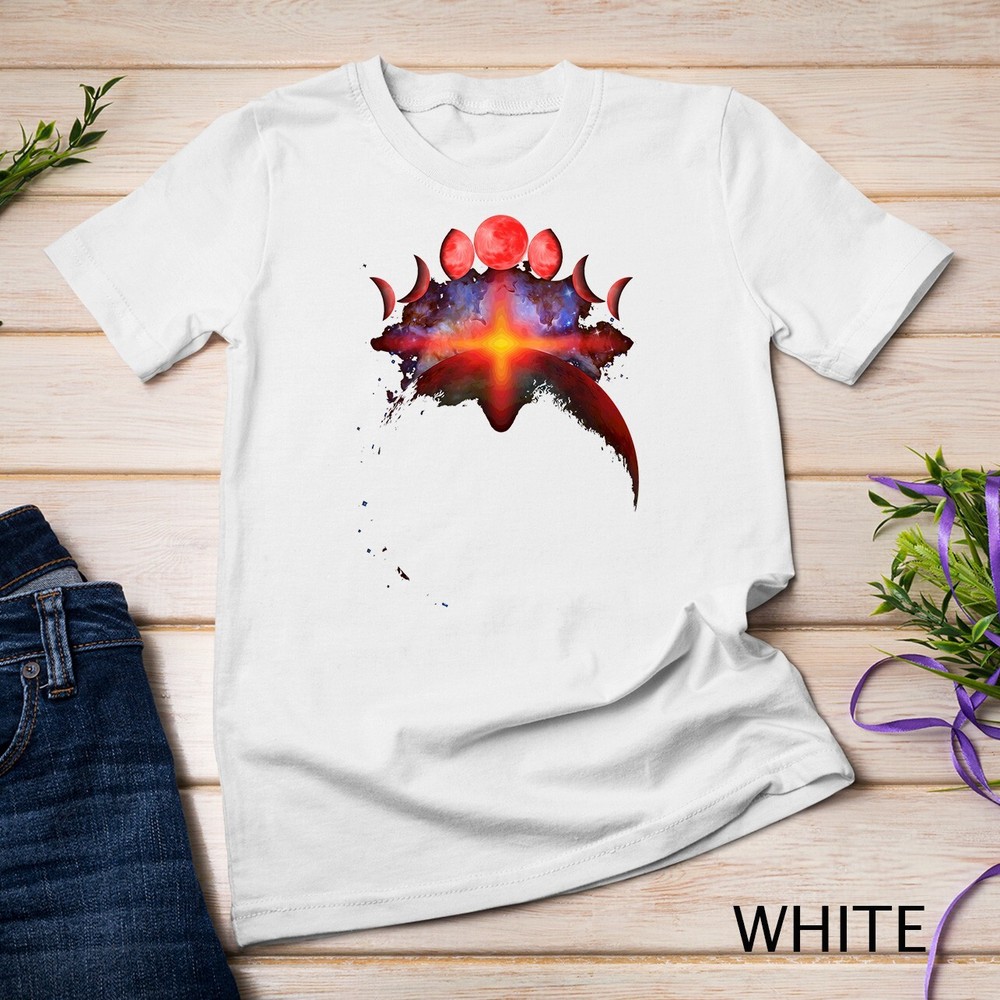 Red Blood Moon Phases Lunar Astronomy Unisex T-shirt