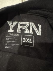 Men’s Big & Tall YRN Glossy Black Graphic T Shirt Size 3XL NWOT