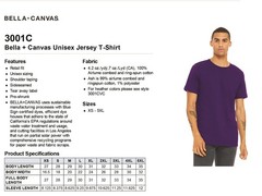 Bella + Canvas Unisex Short-Sleeve Cotton Jersey T-Shirt 3001C