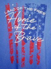 New – LAND OF THE FREE Home of the Brave Tee Shirt – LARGE (L) – New