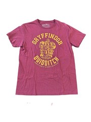 Harry Potter Gryffindor T Shirt Men’s Large Warner Bros. Burgandy 100% Cotton