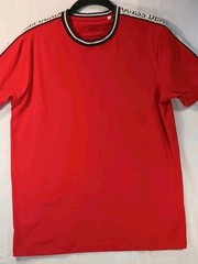 Guess – Sz Mens S – Red Logo Spell Out On Shoulder & Sleeve Streetwear Casual