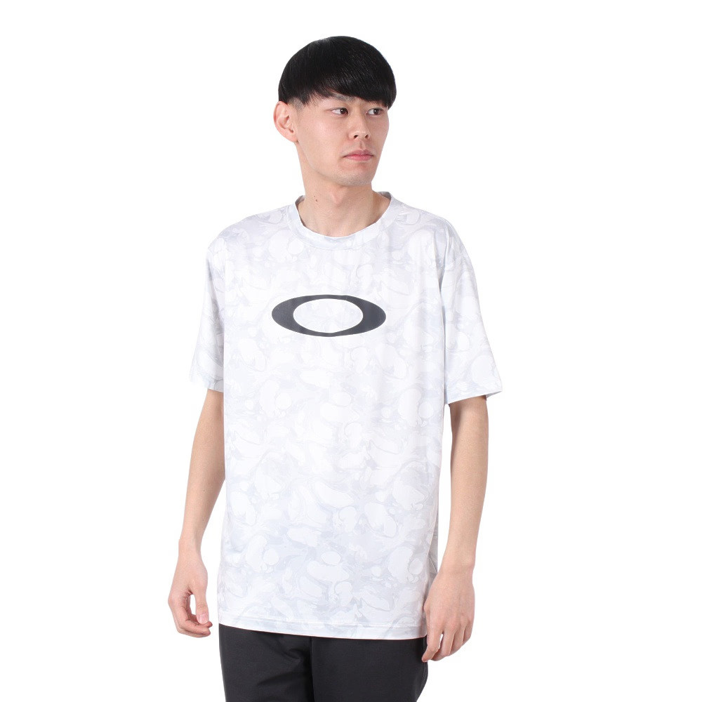 Oakley Enhance Qdevo SS Tee Graphic 4.0 Short Sleeve T-Shirt White Print 2XLarge
