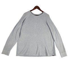 Faherty Mens Cloud Waffle Crew XL Light Blue Thermal Knit Long Slv PIMA Cotton