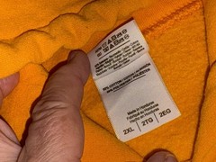 GILDAN heavy blend 2XL CATCH A RIDE TO SCHOOL YELLOW LS HOODED SWEATSHIRT NNT