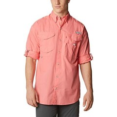 Columbia Men’s Bonehead Long Sleeve Shirt, Salmon, XX-Small Fishing, Hiking