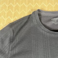 CLAIBORNE mens black shirt minimalist small clubbing basic tee S dadcore date