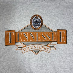 Vtg 90s Tennessee Volunteers T Shirt L Russell Athletic Back Print Distressed
