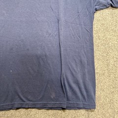 Vintage Hanes T-Shirt Men’s Medium Stained Blank Cotton Blend Heavyweight Blue