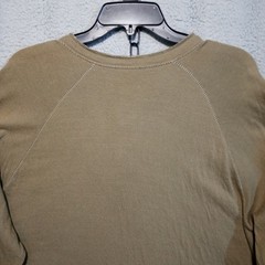 American Eagle Shirt Mens Y2K Henley Long Sleeve XL Brown Lined Grunge Preppy