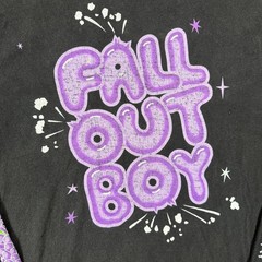 Fall Out Boy Grape Bubble Gum Graphic Print Long Sleeve Band Tee Mens M Pop Punk