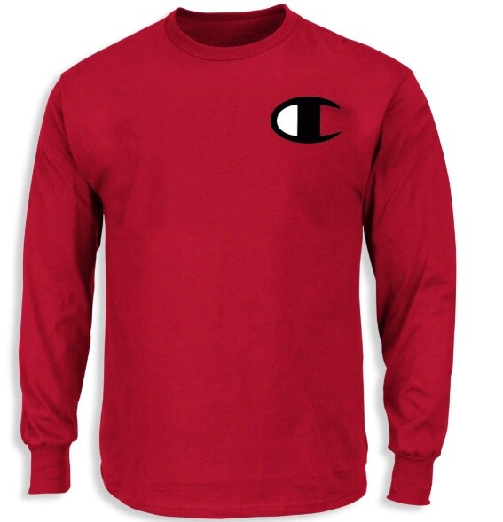 Champion Men’s Big and Tall Classic Long Sleeve Tee Shirt, Sizes XLT to 6X