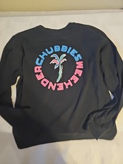 Chubbies Mens LS Tshirt Chubbies Weekender Palm Tree Pocket Tee