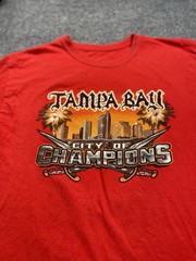 Tampa Bay Buccaneers Shirt Men’s Medium Red City Of Champions Tom Brady Gronk