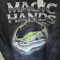 Mad Engine Star Wars Mandalorian Grogu Magic Hands Tie-Dye Black Tee 2XL