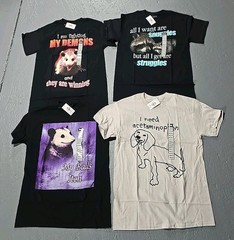 Funny Animals Possums Raccoon Weiner T-Shirt 4pc Medium Snazzy (CC)