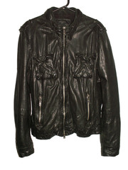 Men’s All Saints COERCE LEATHER SHIRT jacket overshirt XL (ref56) £149.99!!!!!