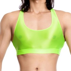 Sexy Mens Fitness Sport Vests Oil Shiny Smooth Crop Tops Solid Color Undershirts