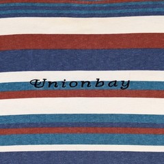 Unionbay Vintage Striped T-Shirt Mens One Size Blue Red White Cotton Made in USA