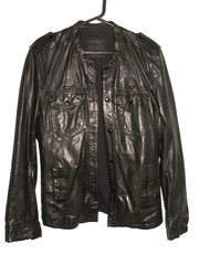 Men’s All Saints ALLIANCE LEATHER SHIRT jacket Medium M (ref106) £99.99!!!!!