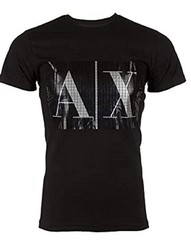 $50 ARMANI EXCHANGE Black BOX LOGO Short Sleeve Slim Fit Designer T-shirt NWT