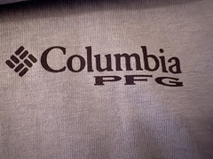 Columbia PFG T-Shirt Mens XLarge Light Purple Fish Graphic Outdoorsman Short Slv