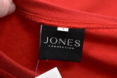 Jones Collection Rhinestone T-Shirt Red Short Sleeve Lion Circle Mens Large