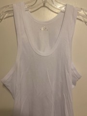 Unbranded Tank Top Size Large US (XXL China) White Soft Knit NWOT