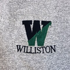 Vintage Williston School Cotton Exchange Embroidered Gray T-Shirt Size XL USA
