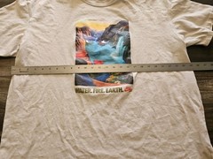 Nike Water, Fire, Earth Light Bone Graphic T Shirt FB9813-072 Size XXLarge