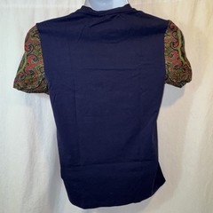 Gently Used Men’s ASOS Navy Blue T Shirt With Paisley Contrast Size Small