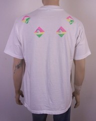 vintage 80s Air Waves 1988 California T-Shirt Pastels Art Deco Design sz XL
