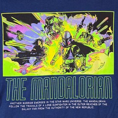 STAR WARS NEFF Mens Mandalorian Shirt Extra Large XL Blue Comic Long Sleeve NWT