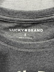 Lucky Brand Men’s T shirt Small Black Logo Cotton polyester rayon new with tag