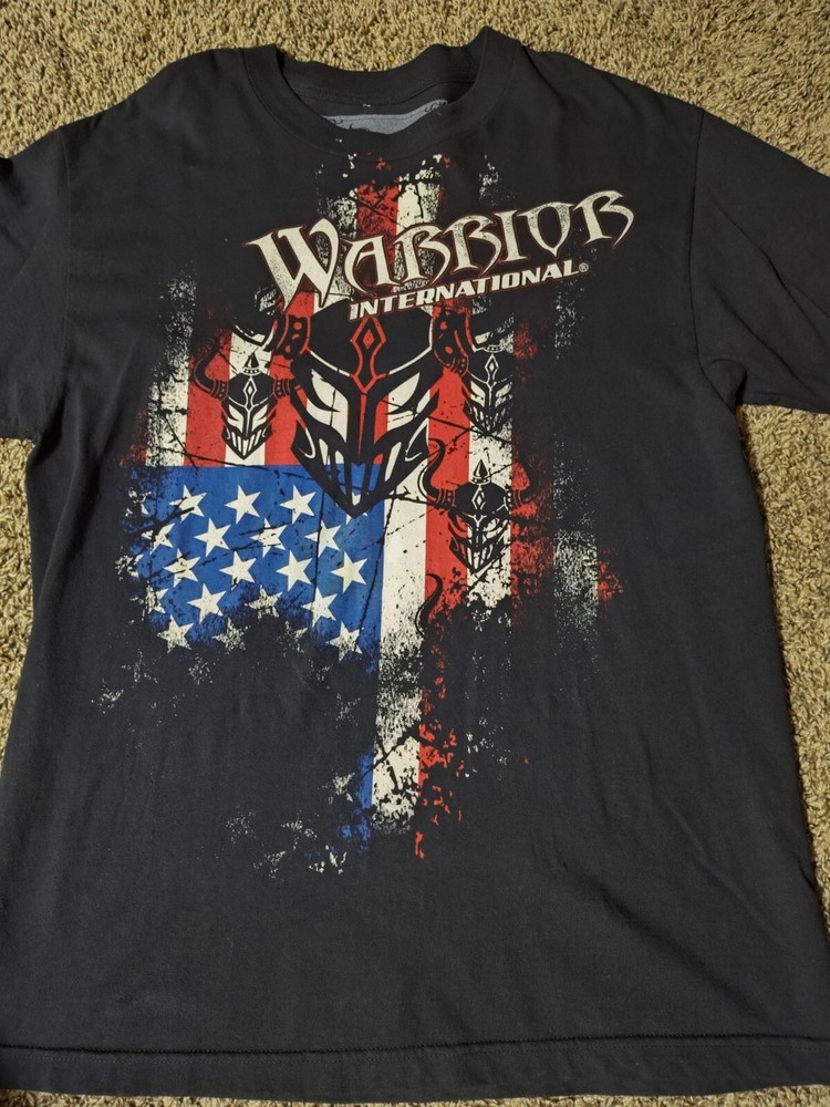Shane Carwin Warrior International T Shirt Men’s Large Black MMA Freedom Fighter