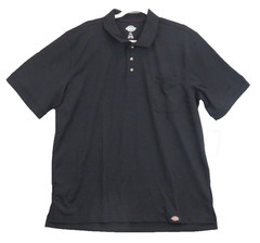 Dickies Men’s XL Shirt Polo Casual Work Performance Black 100% Polyester Pocket